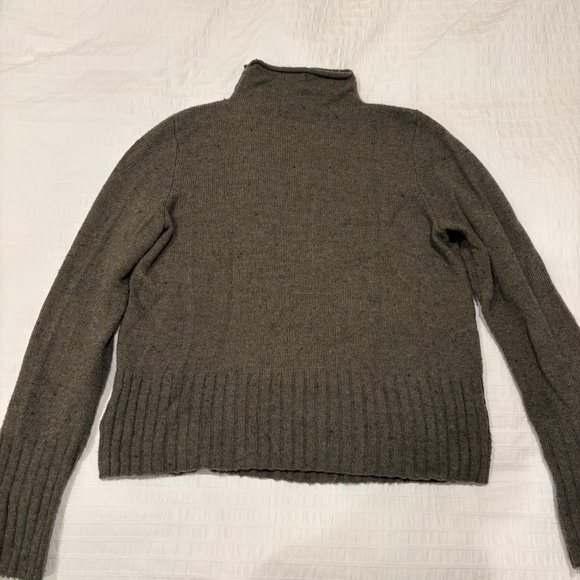 Madewell Donegal Inland Turtleneck Wool Sweater Forest Green - Picture 3 of 11